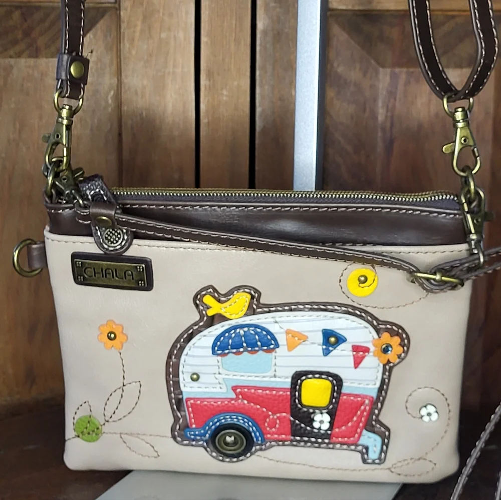 Chala Crossbody Bag with Camper Design - Picture 1 of 15